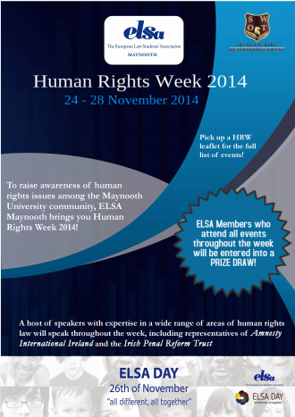Department of Law Students Organise Human Rights Week 2014 | Maynooth